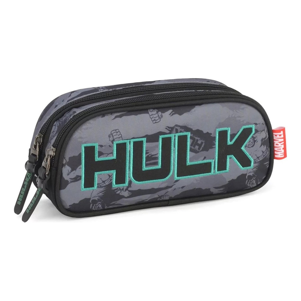 Estojo Escolar Duplo Hulk Marvel Divis Rias Original Shopee Brasil