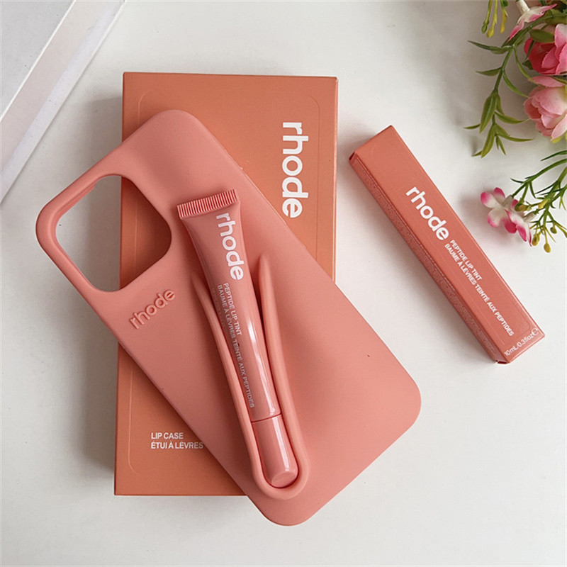 Rhode Com Brilho Labial Caso De Telefone Para iPhone 15 14 13 12