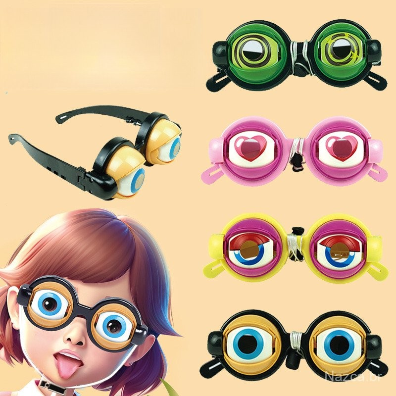 Óculos Loucos Brinquedo Engraçado para Crianças Óculos com Olhos Móveis Acessório Fantasia Suprimentos para Festa