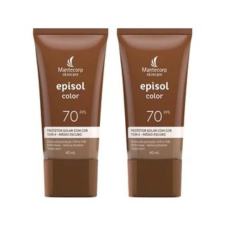 Kit Mantecorp Episol Color Protetor Solar Facial 4-Médio Escuro Fps70 40Ml - 2 Unidades em Oferta na Shopee