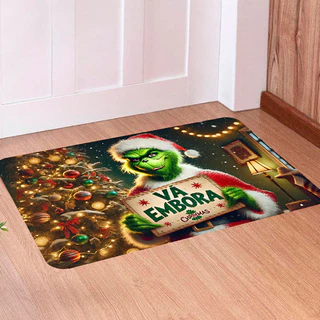 Tapete Para Porta Decorativo Personagem Grinch Vá Embora Árvore Natal