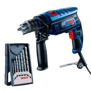 Furadeira de Impacto GSB 13 RE Bosch + 7 Brocas de Concreto 110V