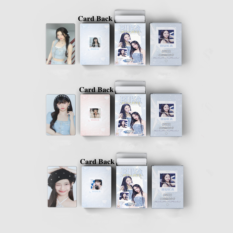 50 Pçs/Caixa BABYMONSTER RUKA Cartão Laser Photocards Holográfico
