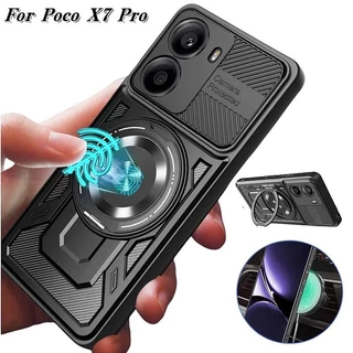 Para Poco X7 Pro 5G Caso Armadura À Prova De Choque Capa Do Telefone Poko Pequeno X7 X7pro Pocox7pro Carro Anel Magnétic