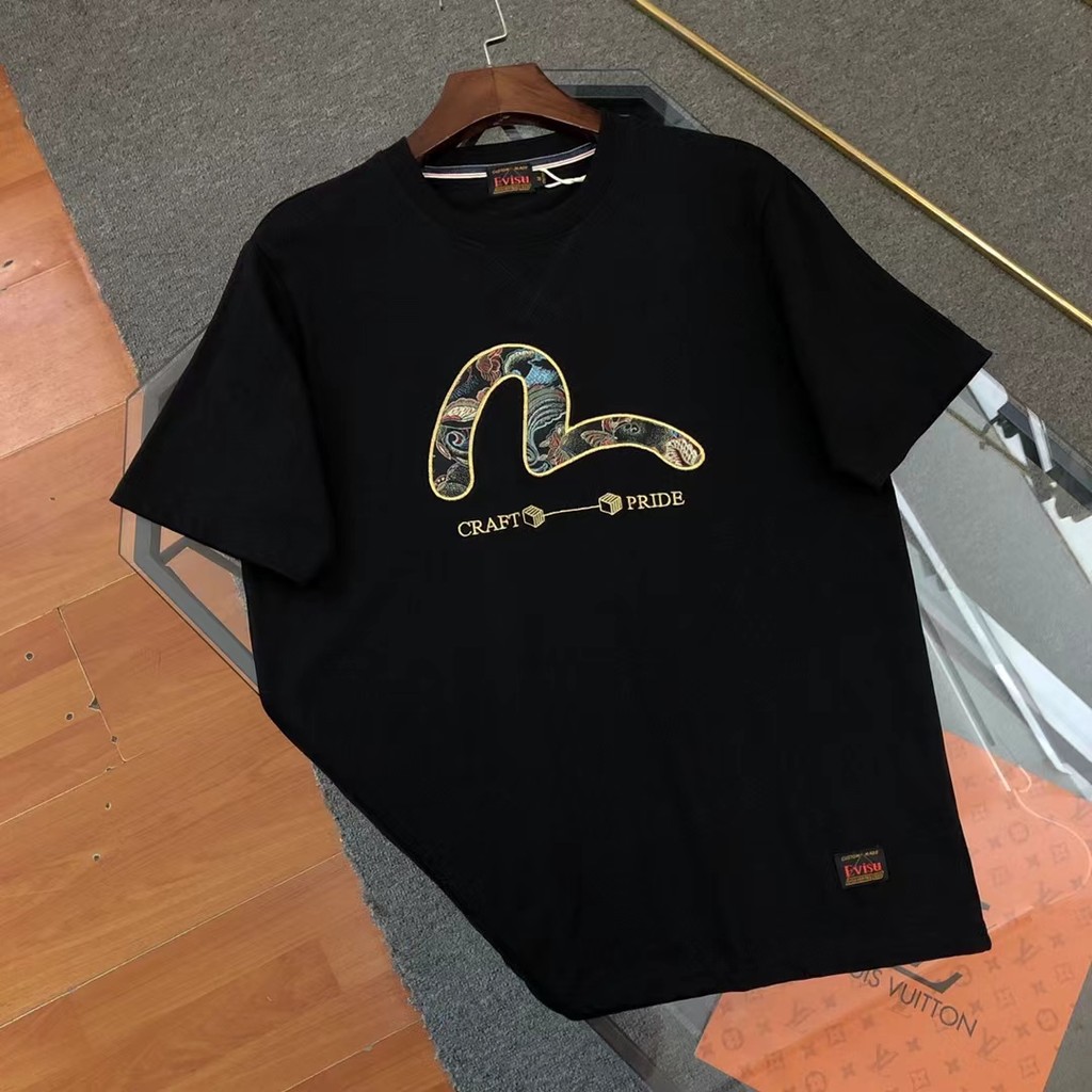 EWISU Camiseta Masculina Home Flower Seagull Estampada Casual Gola Redonda Manga Curta 100 % Algodão Premium