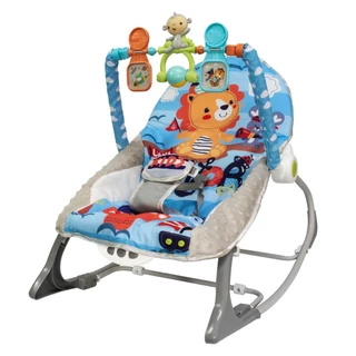 Cadeirinha Descanso Vibratória Para Bebe Musical Balanço Com Mobile Azul - Kababy em Oferta na Shopee