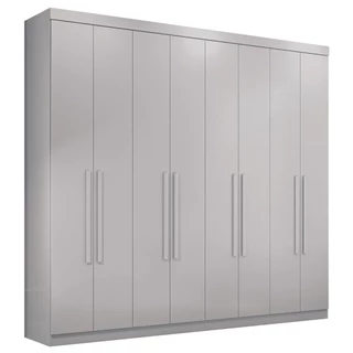 Guarda Roupa Casal 8 Portas 4 Gavetas Paris Branco
