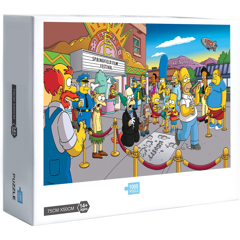 Novo Os Simpsons 300 500 1000 Peças Quebra-Cabeça Decoração De Casa ...