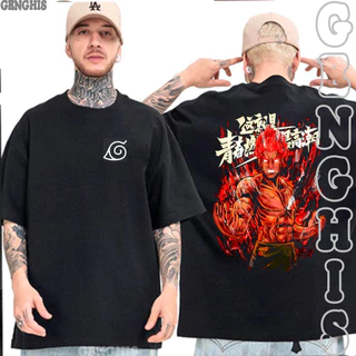 Camisa Maito Gai Oitavo Portão Naruto Shippuden Taijutsu Manga Anime Camiseta Unissex Oversized Algodão