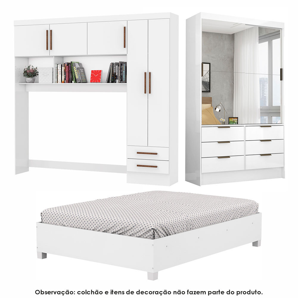 Guarda Roupa Casal Modulado Sevilha 5 Portas 8 Gavetas Premium com