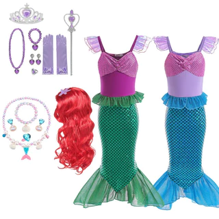 Kids Girl Princess Dress Children Set Festa De Halloween Vestir Roupa De Performance Cosplay Costume