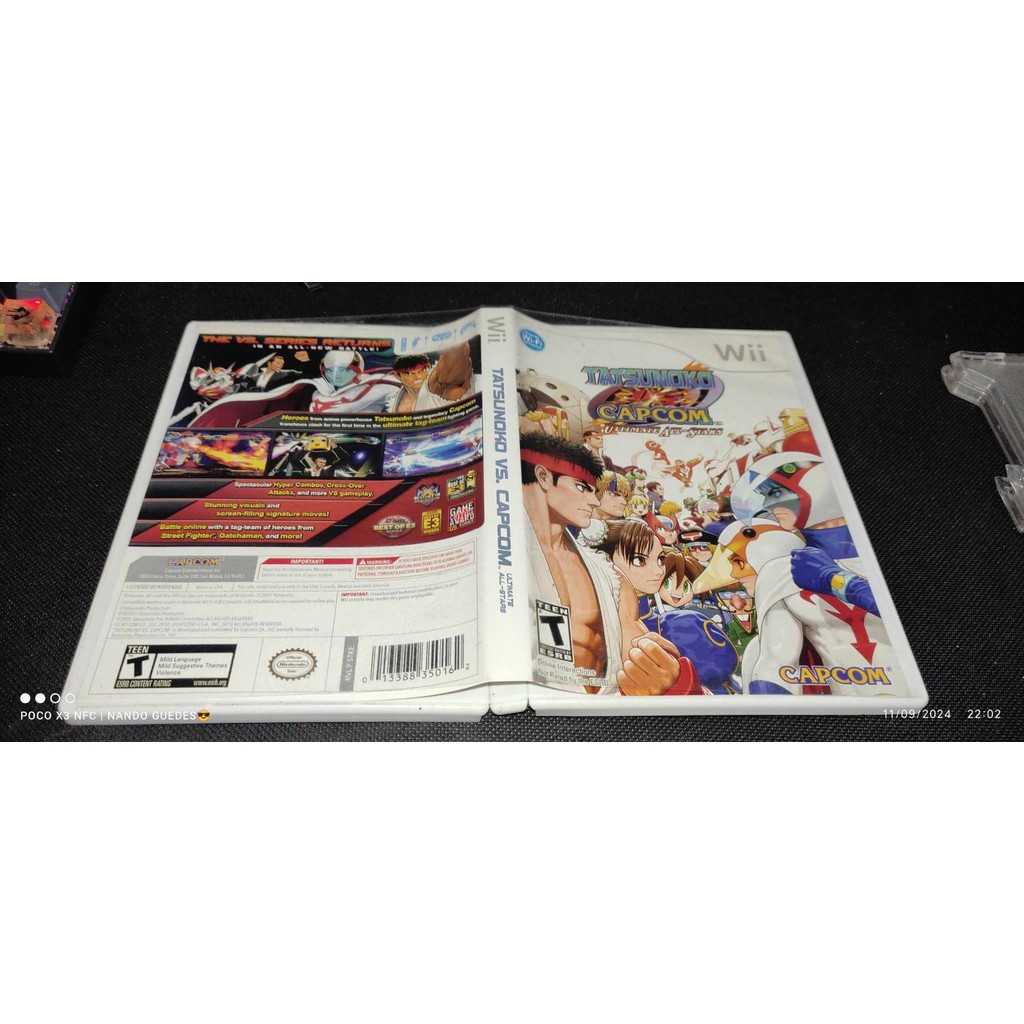 Jogo Tatsunoko Vs Capcom Ultimate All-Stars Nintendo Wii Original