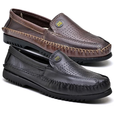 Mocassim Masculino Couro Conforto Dia a Dia