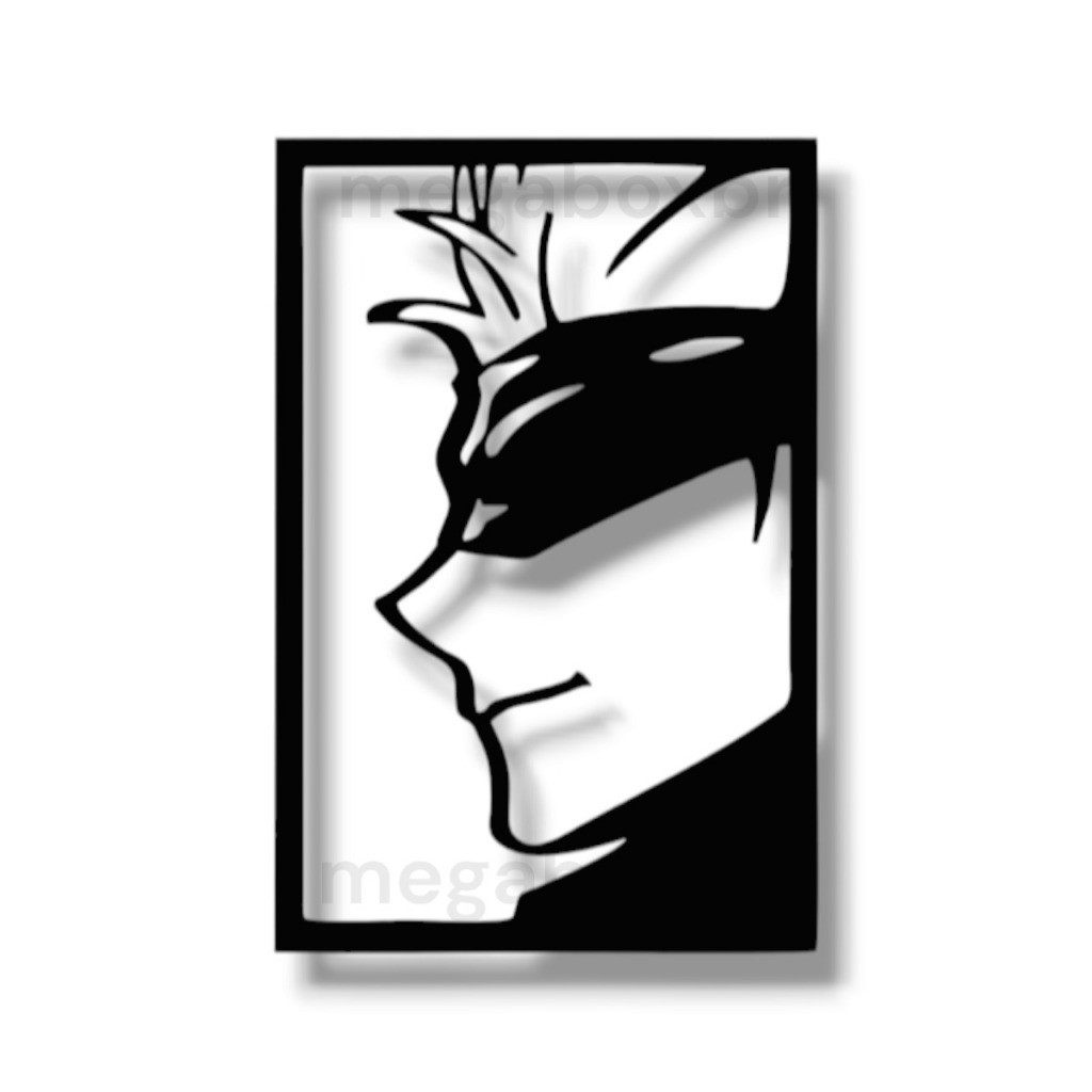 Quadro Personalizado Satoru Gojo MDF Premium 3mm - Instalação Fácil Sem ...