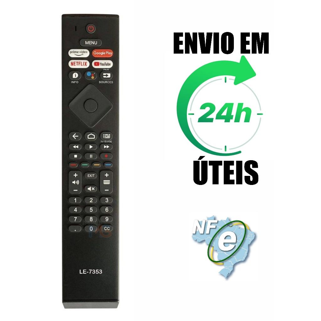 Controle Remoto Para Tv Philips Smart Uhd 4k Led 50pug7406