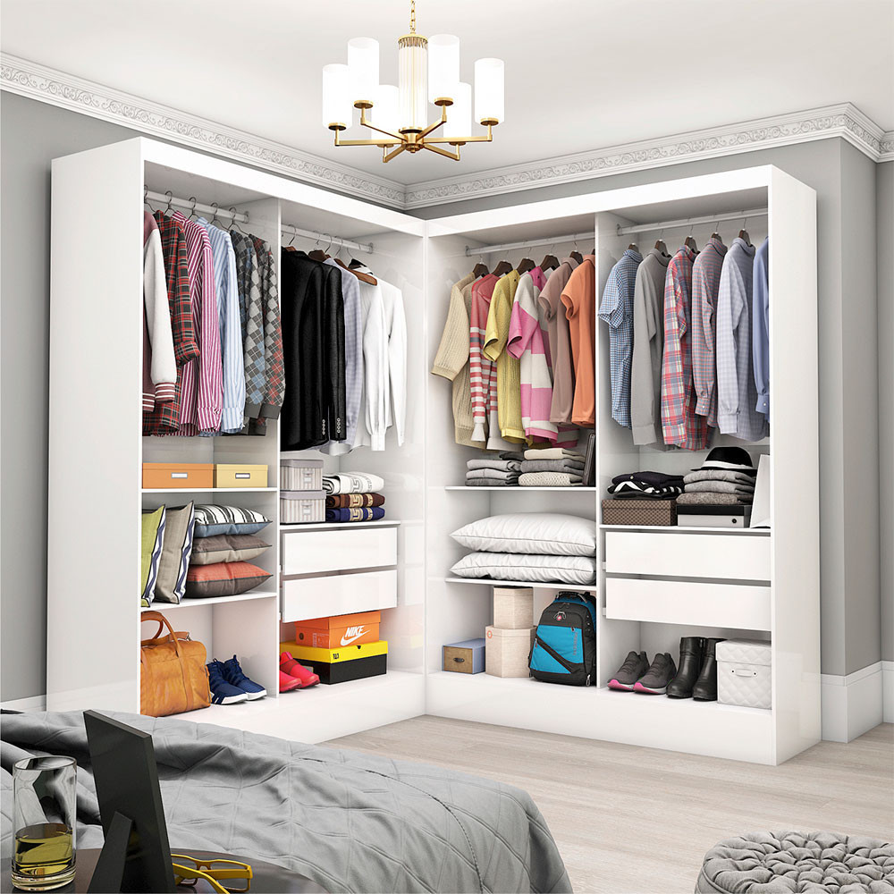 colabore 2個セット Closet Casal Duplo Dubai Premium 4 Gavetas Carioca Móveis | Shopee