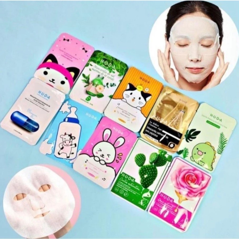 Kit c/ 10 unidades Mascara Facial Coreana Skin care Soft Skin Sua pele ...