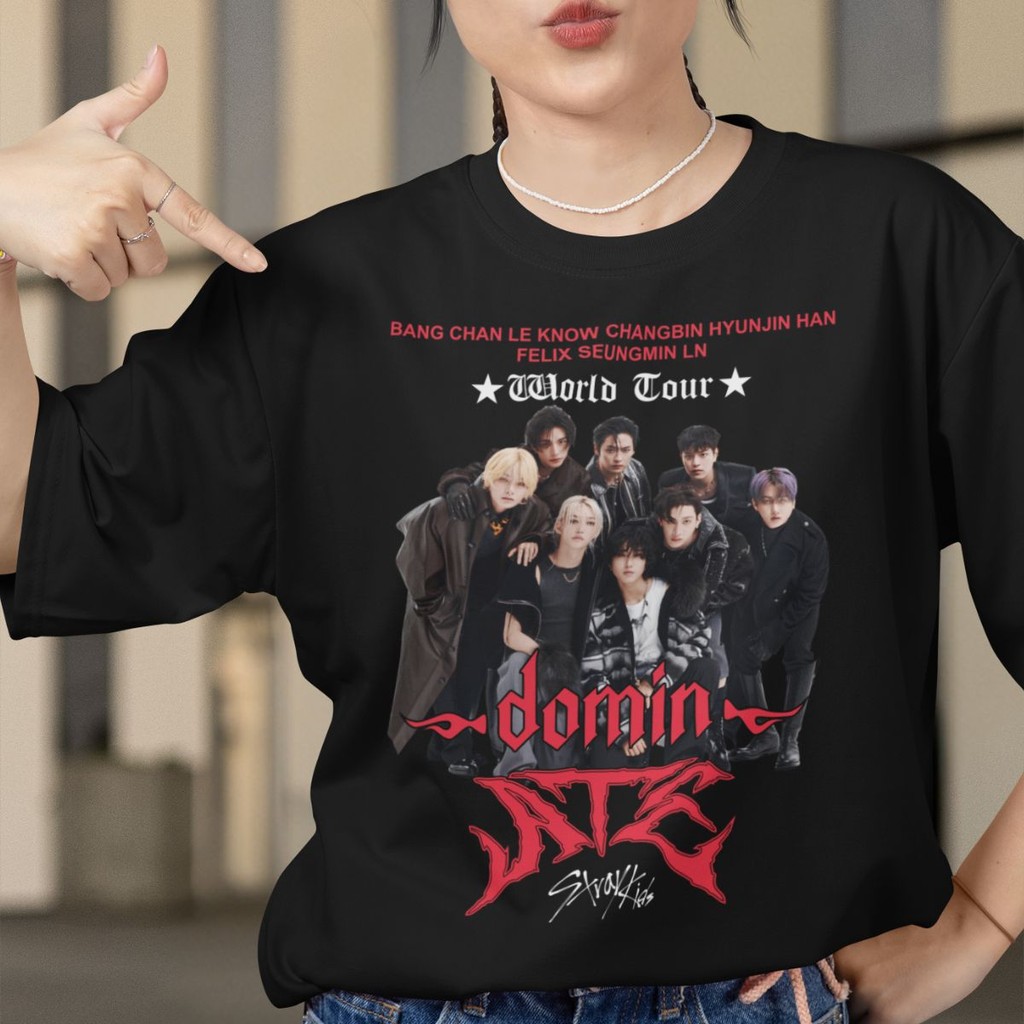 Camiseta Tshirt Stray Kids Integrantes Da Banda Dominante ATZ