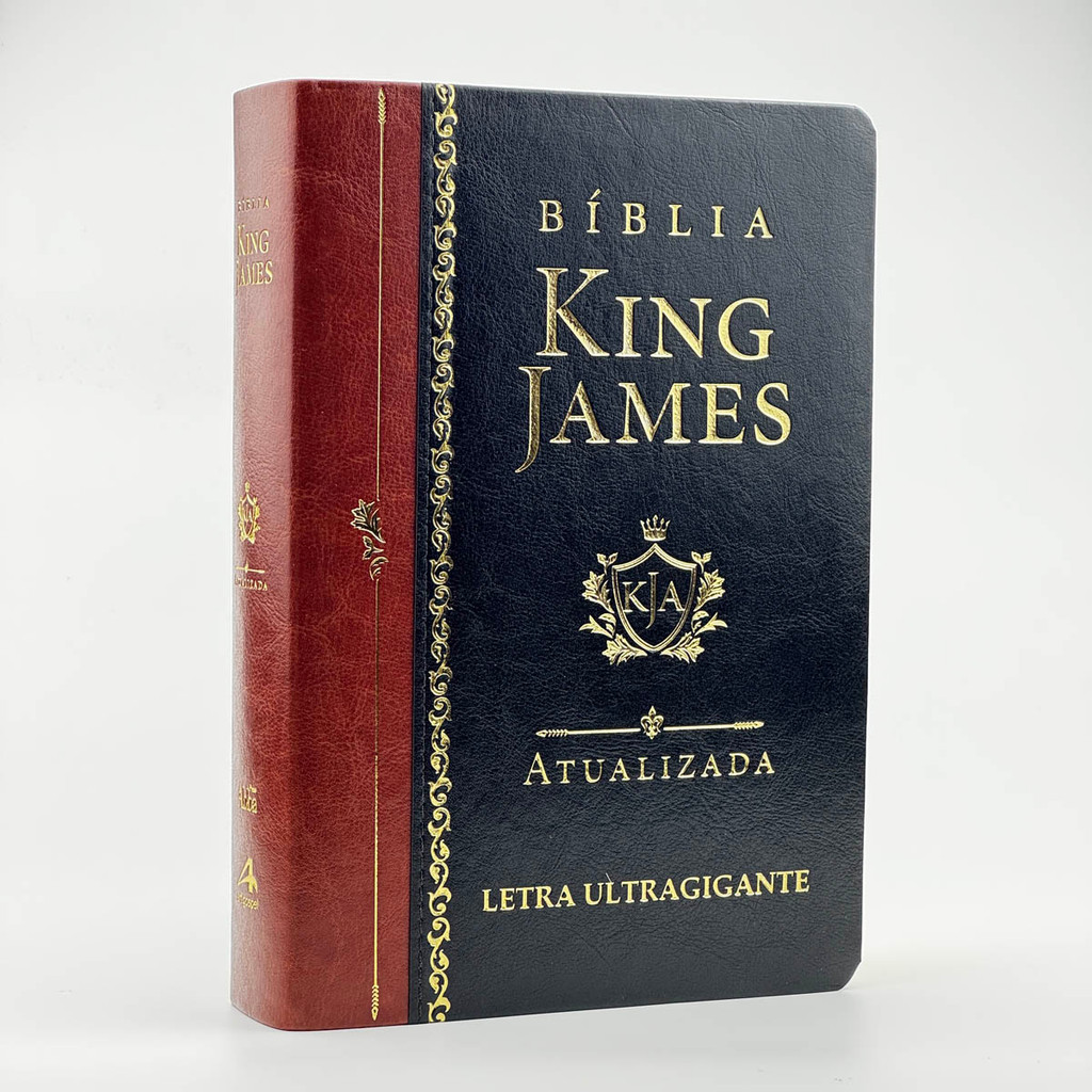 Bíblia King James Atualizada Ultra Gigante Capa Luxo Preta | Shopee Brasil