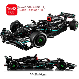 Blocos de Construção F1 W14 – Super Carro de Corrida para Meninos e Colecionadores