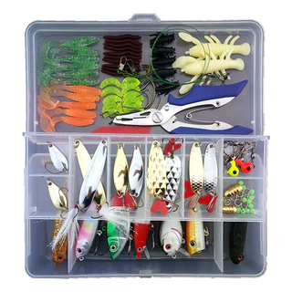 Kit 108 Unidades Iscas Artificiais Pesca Tilapia Peixes Cor Azul
