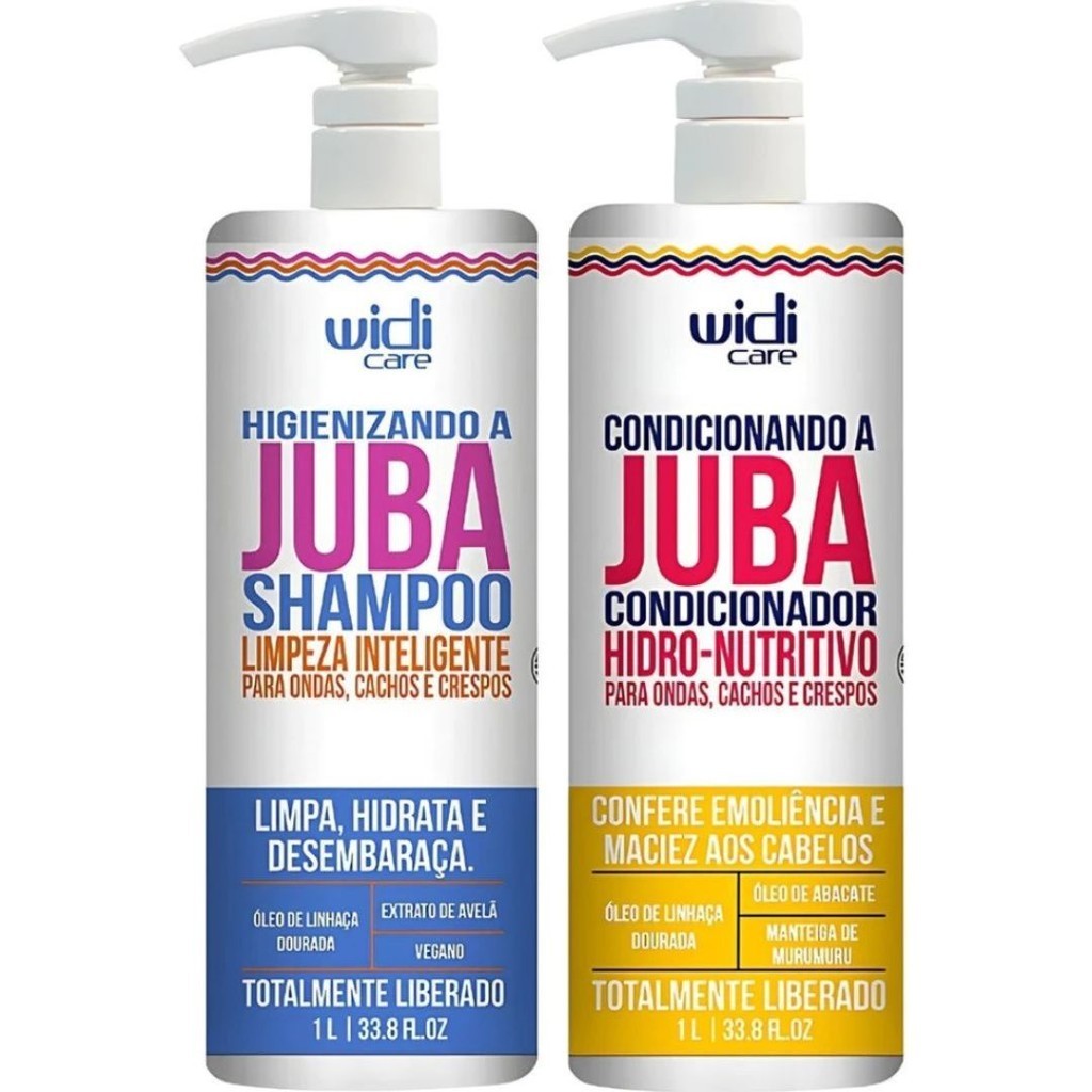 Kit Juba Shampoo e Condicionador Higienizando Cabelo Vegano Widi Care ...