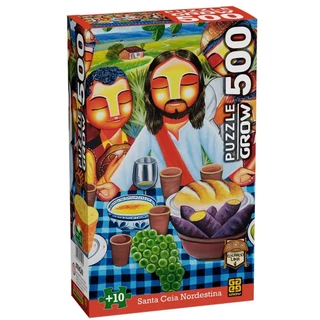Quebra Cabeça 500pçs Santa Ceia Nordestina Eduardo Lima 04599 - Grow