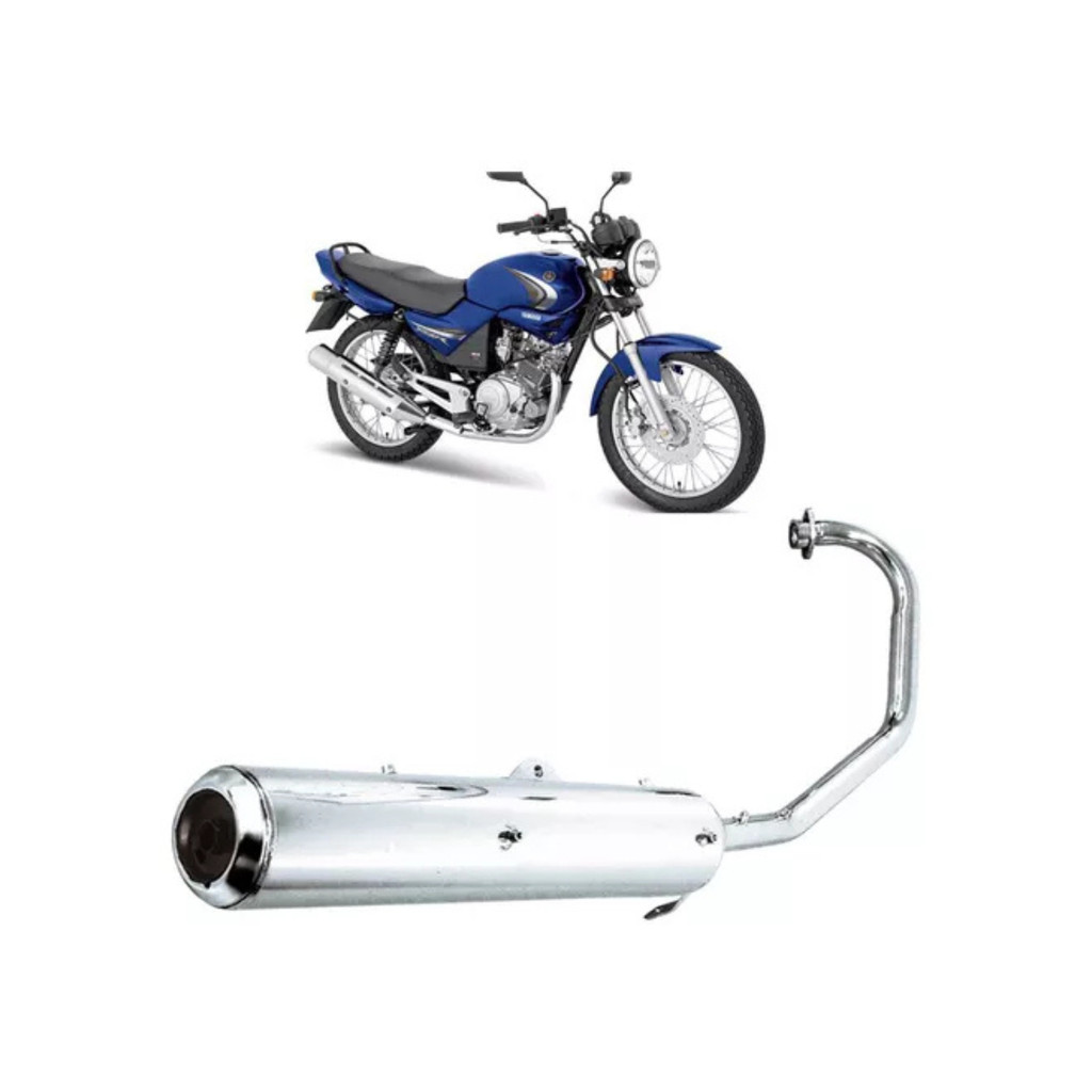 Escapamento Ybr 125 2003 Cromado Mod. Original C/Bacalhau | Shopee Brasil