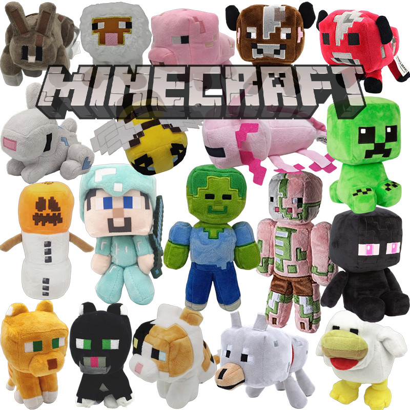 Minecraft Brinquedos De Pelúcia Steve Trepadeira Zumbi Enderman Boneca ...