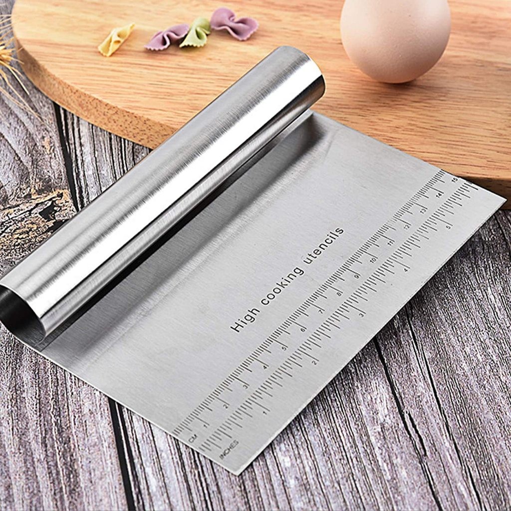 Espátula Em Inox Prática Raspador De Massa Com Cabo Tubular 