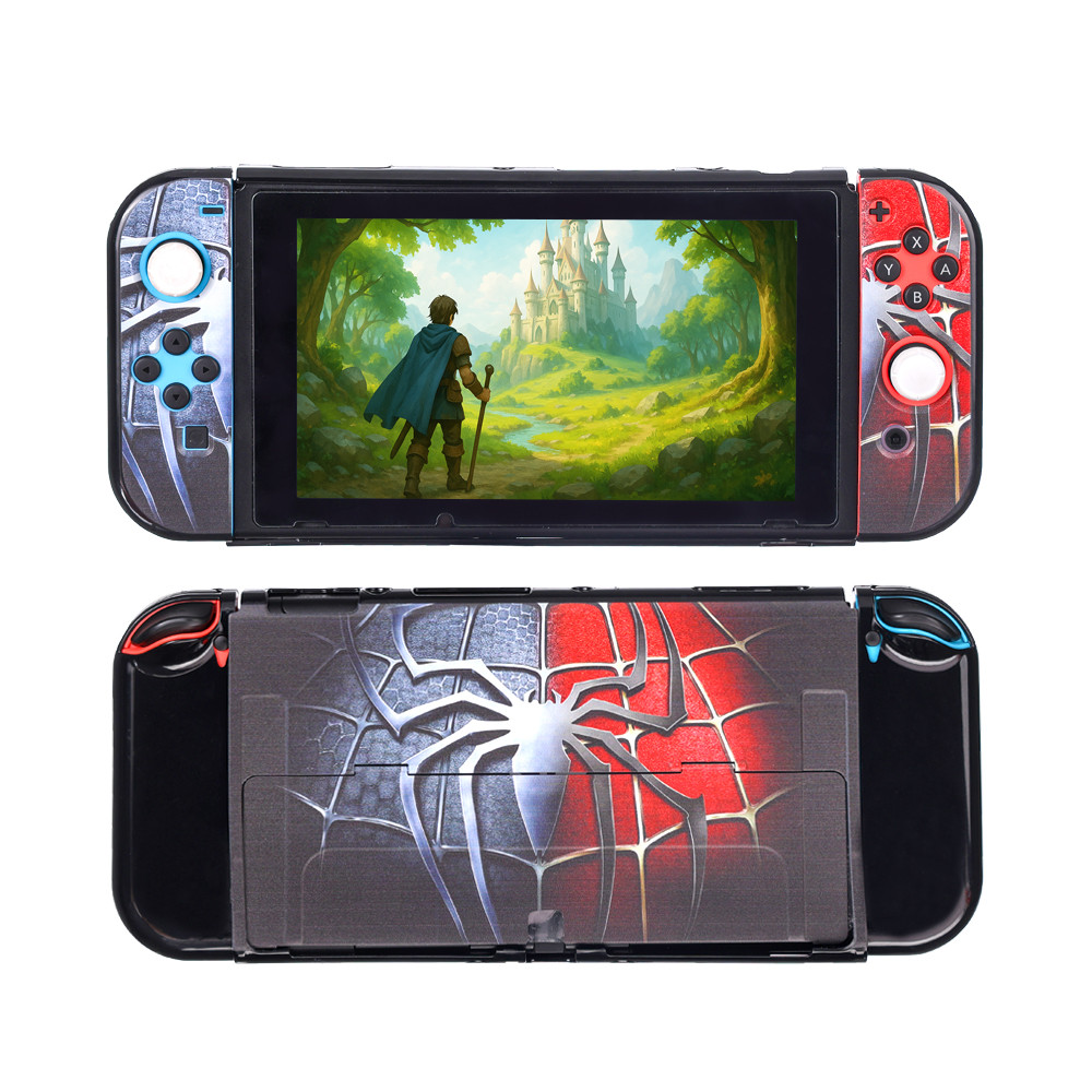 Kit Capa Protetora Rígida Spider-Man Edition Para Nintendo Switch