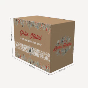 Kit 10 Caixas de Papelão para Cesta de Natal 40x23,5x31
