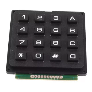 Teclado Padrão 4x4 Preto Botão Projetos Automação