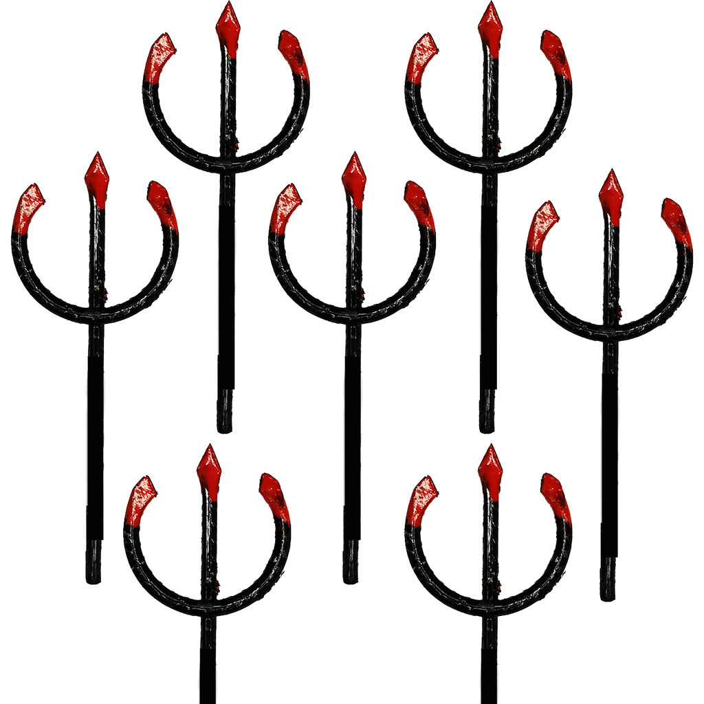 Kit 7un Tridente de Pomba Gira Ferramenta Religioso 10cm | Shopee Brasil