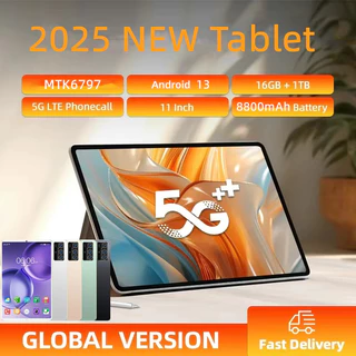 2025 Novo Tablet Original 11 Polegadas HD Android 13 16GB + 1TB 5G Dual SIM WiFi GPS PC