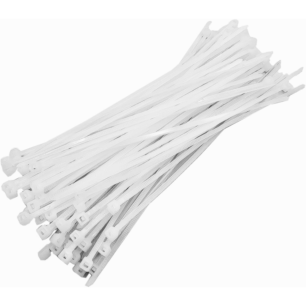 Blue Spot 40053 - Fascette Fermacavo Trasparenti 4,8 X 200 Mm, 100 Pezzi, Nylon 66, Confezione Richiudibile