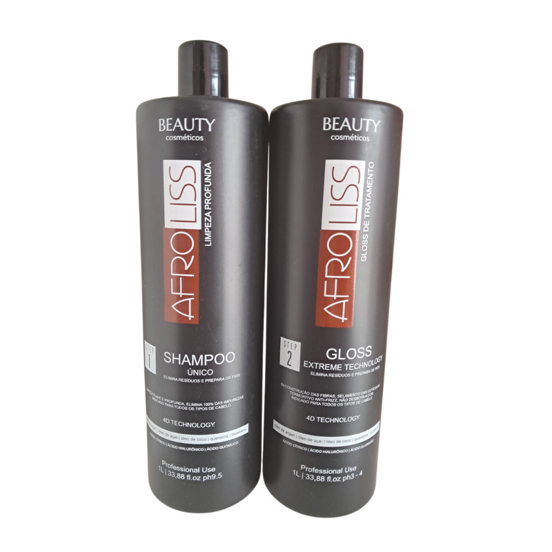 Progressiva com Formol Profissional Afroliss Beauty Kit2x1L Alisamento ...