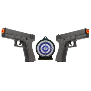 Combo Aisoft 2 Pistolas Spring V307 6mm + Alvo Gel Vigor