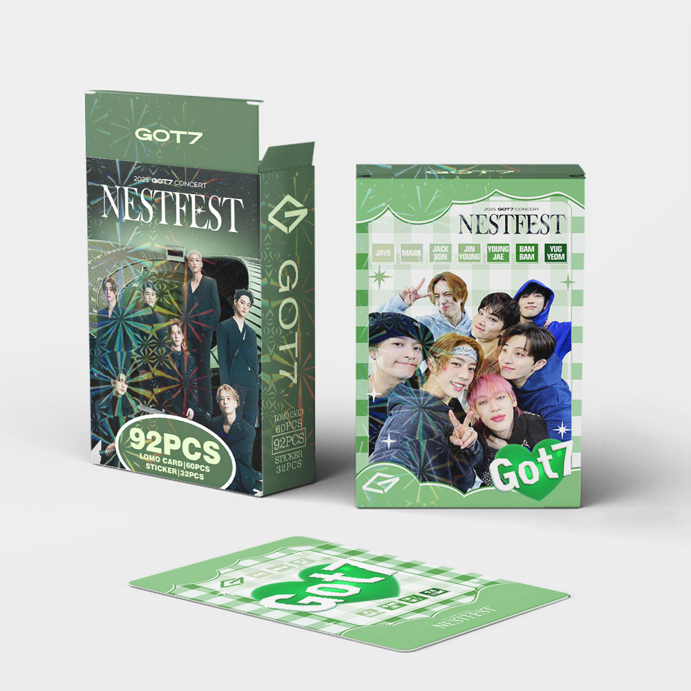 KPOP 92 Unidades/Caixa GOT7 Photocards NESTFEST LOMO Cartão De