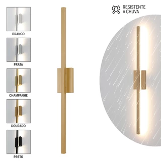 Arandela Externa P/ Muro Luminalux Fit Alx105 Indireta 4X2