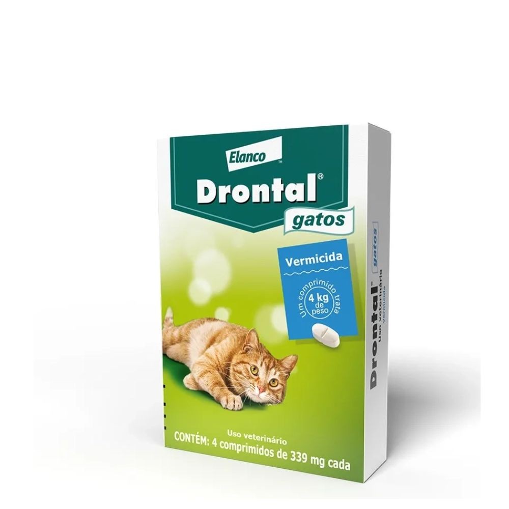 Drontal Gatos 339Mg C/ 4 Comprimidos | Shopee Brasil
