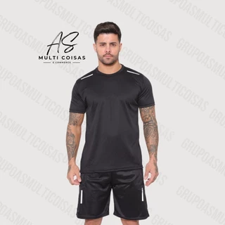 CAMISETA+BERMUDA MASCULINA CONJUNTO COM VARIAS CORES E TAMANHO PROMOÇÃO