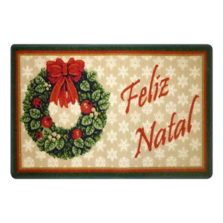 Tapete Banheiro Natalino Festivo 40 X 60cm Presente Pai Noel