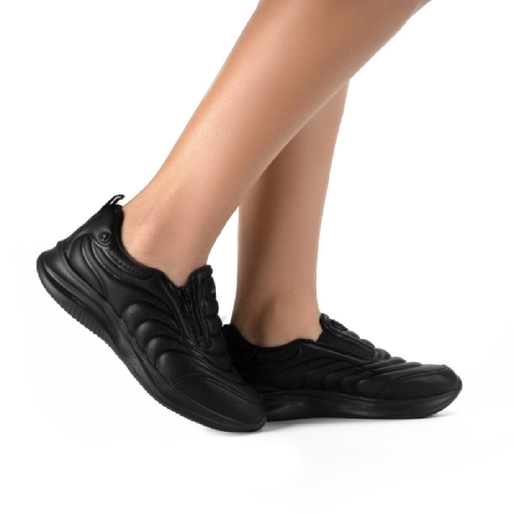 Tênis Kolosh Feminino Super Leve Zíper Básico Novo K7032a | Shopee
