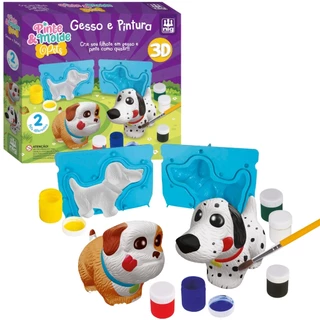 Kit Pinte e Molde Pets Gesso e Pintura 3D 0235 Nig Brinquedos