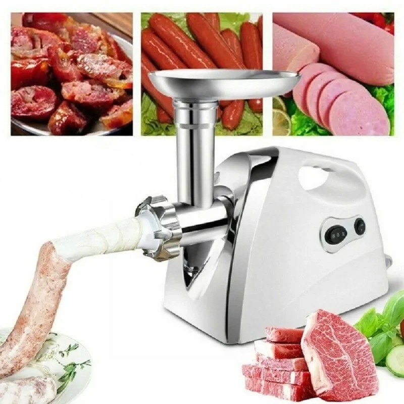 Máquina Elétrica Moedor de Carne com Triturador e Bico Enchedor de ...