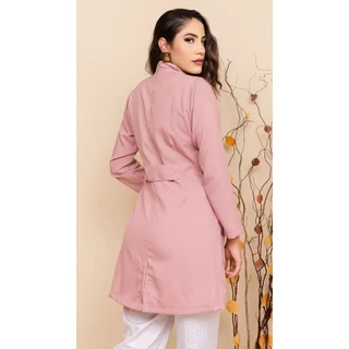 Jaleco Feminino Acinturado de Zíper Flex