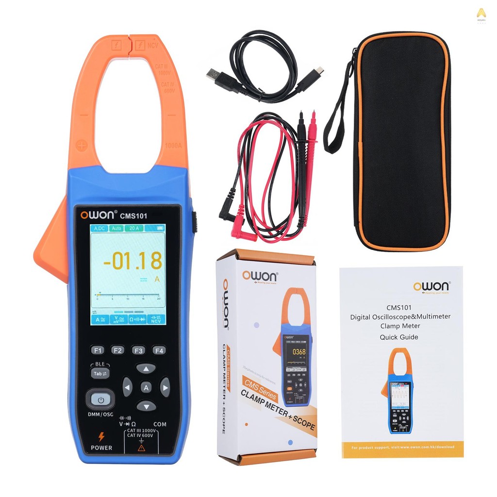 Braçadeira Owon 20000 Rms Ble Alicate Medidor 3 Em 1 1000a Ncv 1000a ...