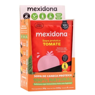 Kit c/ 8und Sopa de Caneca Proteica de Tomate MEXIDONA 30g