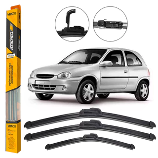 Kit de Palhetas Limpador de Parabrisa Dianteiro + Traseiro Chevrolet Corsa Hatch 1994 Até 2001 em Oferta na Shopee